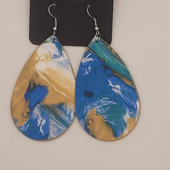 Multicolor Dangle Drop Mosaic Pattern - Picture 5 of 5